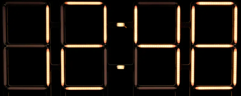 FL4 LED filament clock display
